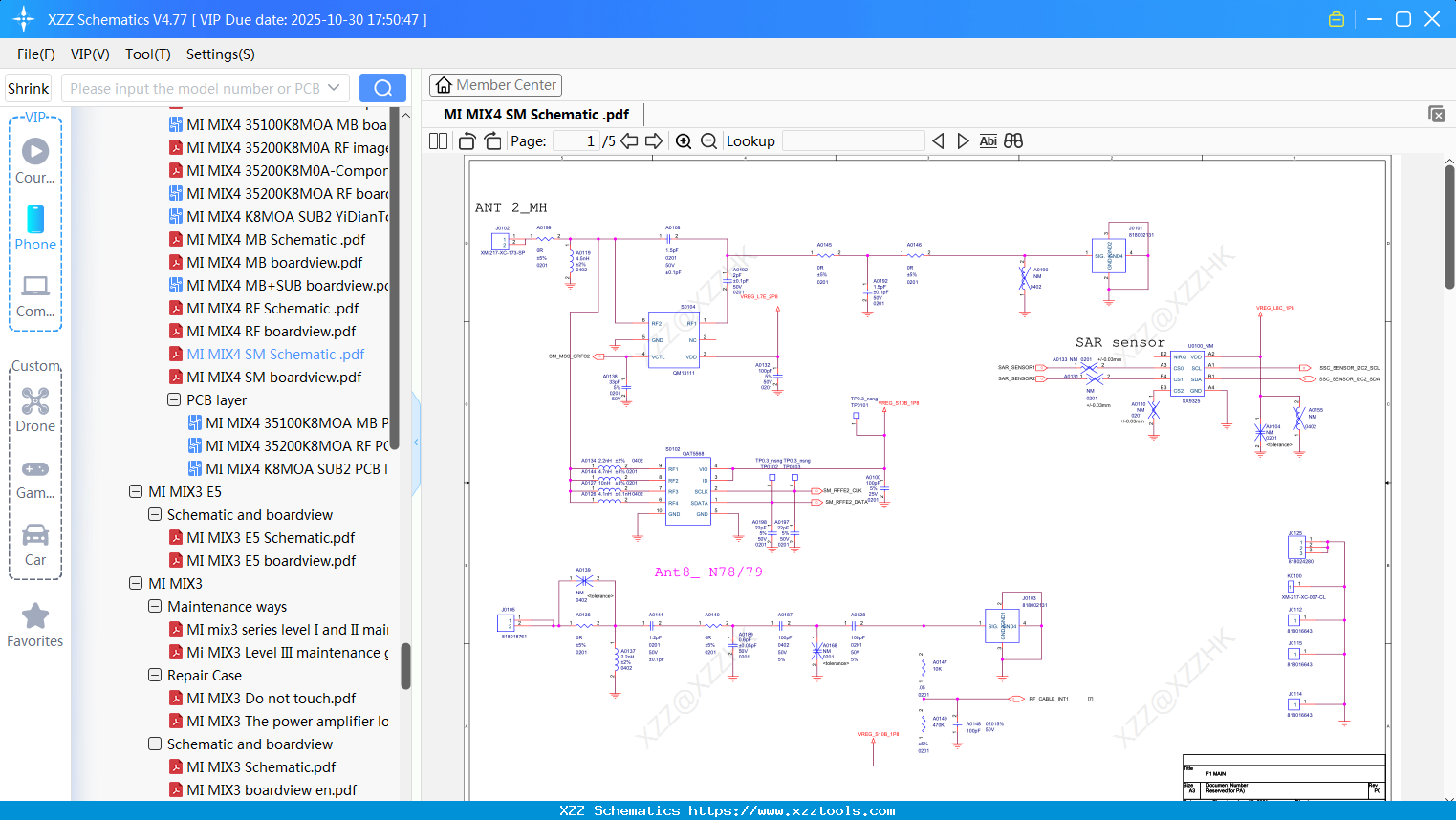 Xiaomi MI MIX4 SM Schematic
